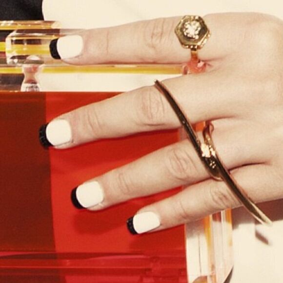 NWT CC Skye 18K Gold Long Horn Snake Sculptural Abstract Statement Spike Ring 7 - Picture 1 of 7